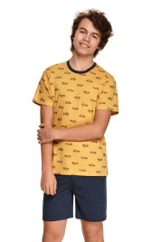 Chlapčenské pyžamo Max žlté s autami