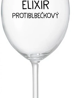 ELIXIR PROTIBLE - priehľadný pohár na víno 350 ml