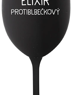 ELIXIR PROTIBLE - čierny pohár na víno 350 ml