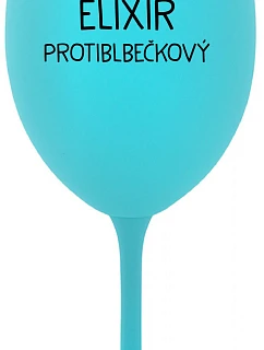 ELIXIR PROTIBLE - tyrkysový pohár na víno 350 ml