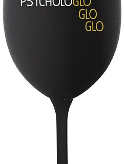 MOJA PSYCHOLOGLOGLOGLO - čierny pohár na víno 350 ml