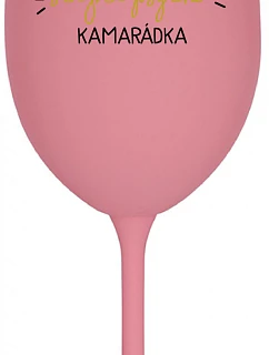 THE BEST PSYCHO GAMMAR - ružový pohár na víno 350 ml