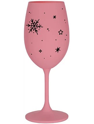 WINTER - ružový pohár na víno 350 ml
