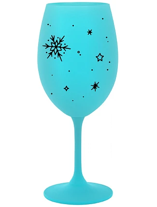 WINTER - tyrkysový pohár na víno 350 ml