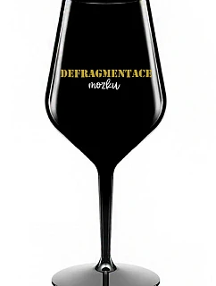 DEFRAGMENTÁCIA MUŠKETY - čierny nerozbitný pohár na víno 470 ml
