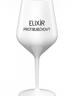 ELIXIR ANTI-BUBBLE - biely nerozbitný pohár na víno 470 ml