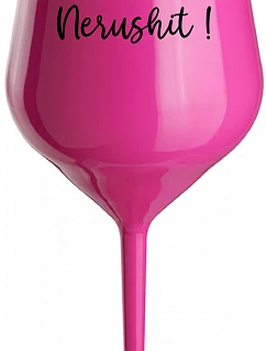 NERUSHIT! - ružový nerozbitný pohár na víno 470 ml