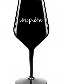 VINOPIECKA - čierny nerozbitný pohár na víno 470 ml