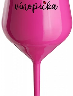 VINOPIECKA - ružový nerozbitný pohár na víno 470 ml