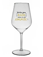 VŠICHNI JSOU BLÁZNI...JENOM JÁ JSEM JEDNOROŽEC! - čirá nerozbitná sklenice na víno 470 ml