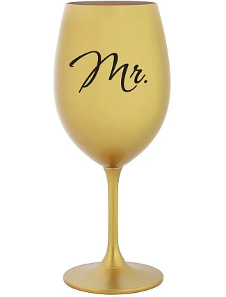 MRS. - zlatý pohár na víno 350 ml