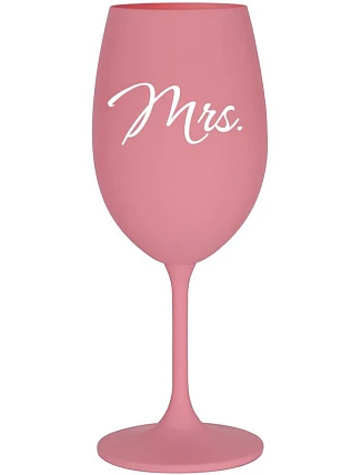 MRS. - ružový pohár na víno 350 ml