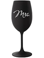 MRS. - čierny pohár na víno 350 ml