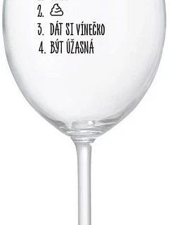 PLÁN DŇA - RISE - číry pohár na víno 350 ml