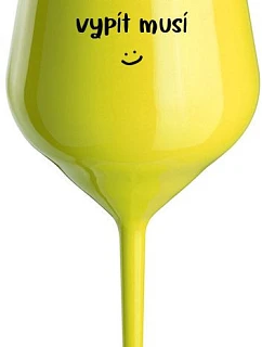 NIEKTO TO MUSÍ POTOPIŤ - žltý nerozbitný pohár na víno 470 ml