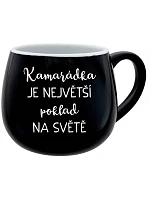 Kamarátstvo je najlepší koktail na svete - čierny keramický hrnček 300 ml