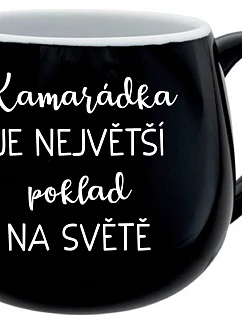 Kamarátstvo je najlepší koktail na svete - čierny keramický hrnček 300 ml