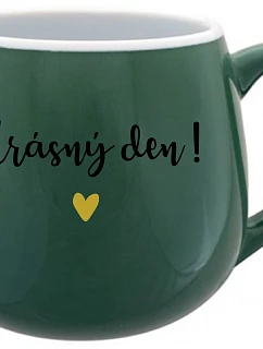 KRÁSNY DEŇ! - zelený keramický hrnček 300 ml