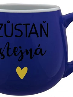 STAY THE SAME - modrý keramický hrnček 300 ml