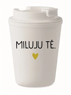 I LOVE YOU - biely termohrnček 300 ml