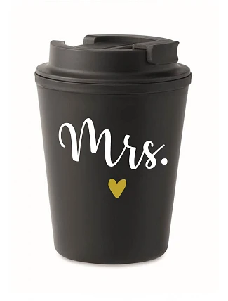 MRS. - čierny termohrnček 300 ml