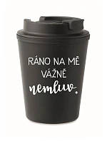 I'M DEARLY LOVING IT - čierny termohrnček 300 ml