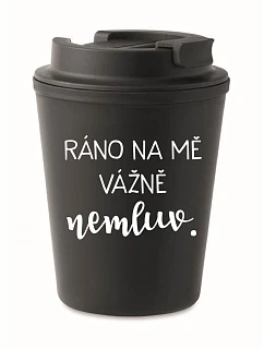 I'M DEARLY LOVING IT - čierny termohrnček 300 ml