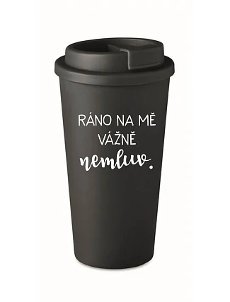 I'M DEARLY LOVING IT - čierny termohrnček 475 ml