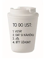 TO DO LIST: BE AMAZING - biely termohrnček 300 ml