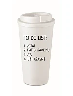 TO DO LIST: BE AMAZING - biely termohrnček 475 ml