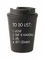 TO DO LIST: BE AMAZING - čierny termohrnček 300 ml