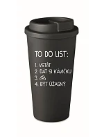 TO DO LIST: BE AMAZING - čierny termohrnček 475 ml