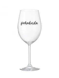 POHODINDA - číry pohár na víno 350 ml