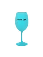 POHODINDA - tyrkysový pohár na víno 350 ml