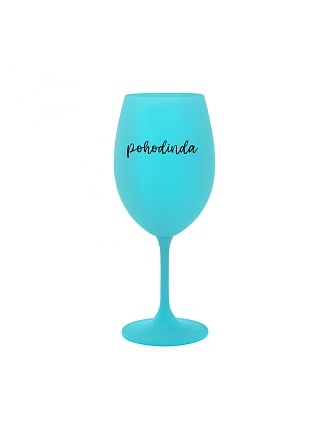POHODINDA - tyrkysový pohár na víno 350 ml