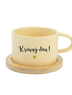 KRÁSNY DEŇ! - žltý pohár na makrónky 200 ml