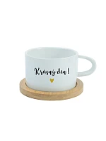KRÁSNY DEŇ! - biely pohár na makrónky 200 ml