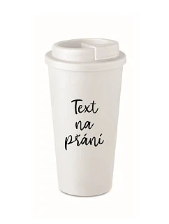 TEXT NA PŘÁNÍ - bílý termohrnek 475 ml