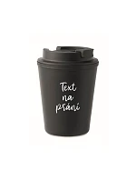 TEXT NA PŘÁNÍ - černý termohrnek 300 ml