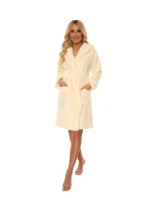 Dámsky župan s kapucňou 806 LUNA II Ecru . De Lafense