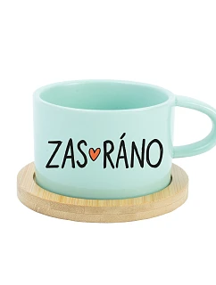 Hrnček ZAS_RÁNO - mätový hrnček makrónka 200 ml