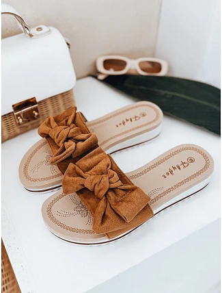 Dámske žabky ZY0996 camel - FashionStreet