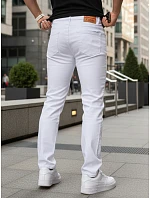 Pánske biele slim fit džínsy UX4487 white - FashionStreet