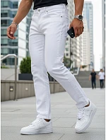Pánske biele slim fit džínsy UX4487 white - FashionStreet