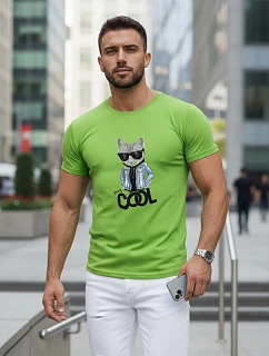 Pánske tričko Stay COOL s potlačou limetkovo zelená FashionStreet NX5018R