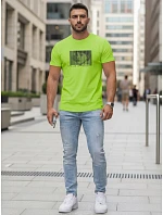 Pánske tričko FashionStreet s limetkovo zelenou potlačou NX5014R Pánske tričko FashionStreet s limetkovo zelenou potlačou NX5014R
