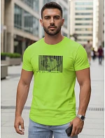 Pánske tričko FashionStreet s limetkovo zelenou potlačou NX5014R Pánske tričko FashionStreet s limetkovo zelenou potlačou NX5014R