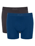 Pánske boxerky SLG Base Short C2P - BLACK - tmavo šedá-tyrkysová M014 - SLOGGI Pánske boxerky SLG Base Short C2P - BLACK - tmavo šedá-tyrkysová M014 - SLOGGI