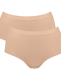 Dámske nohavičky s vysokým pásom GO Sense 2P - BROWN - light beige 1195 - SLOGGI