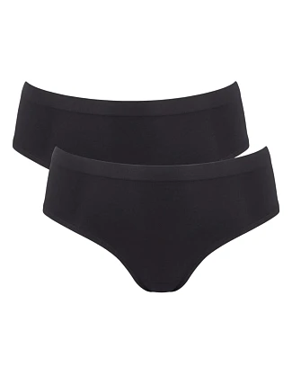 Dámske nohavičky GO Sense Hipster 2P - BLACK - black 0004 - SLOGGI